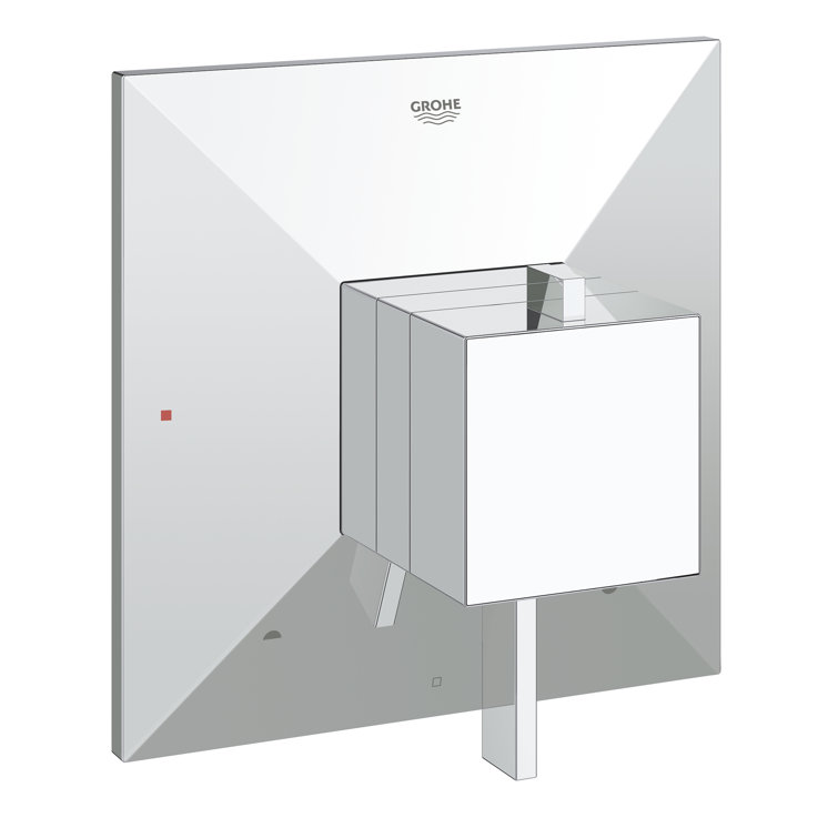 Chrome Modern Dual Function Shower Trim with Lever Handle