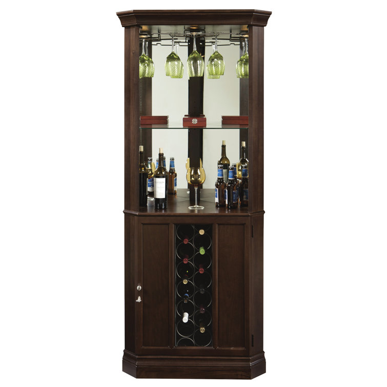 Traditional Piedmont III Brown Hardwood Bar Cabinet
