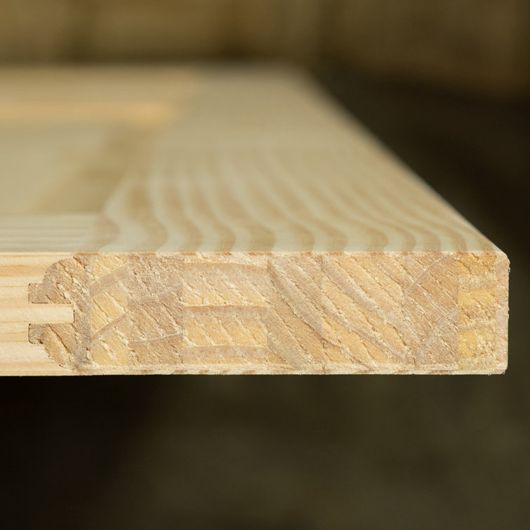 Traditional Pine Veneer Solid Wood Unfinished Interior Door
