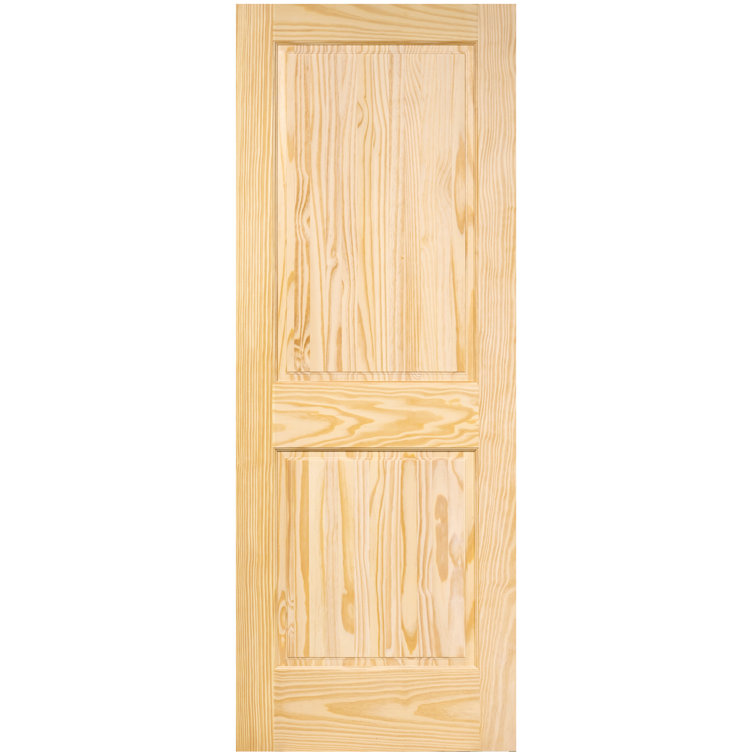 Traditional Pine Veneer Solid Wood Unfinished Interior Door