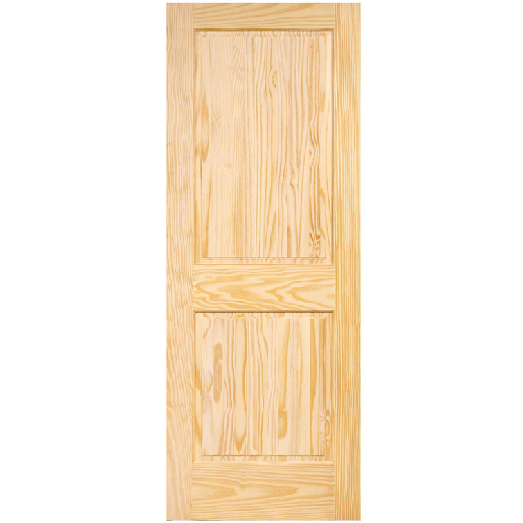 Traditional Pine Veneer Solid Wood Unfinished Interior Door
