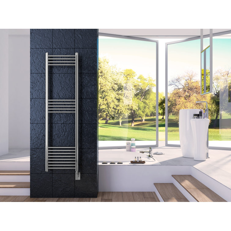 Eos Chrome 63" Wall Mounted Electric Towel Warmer