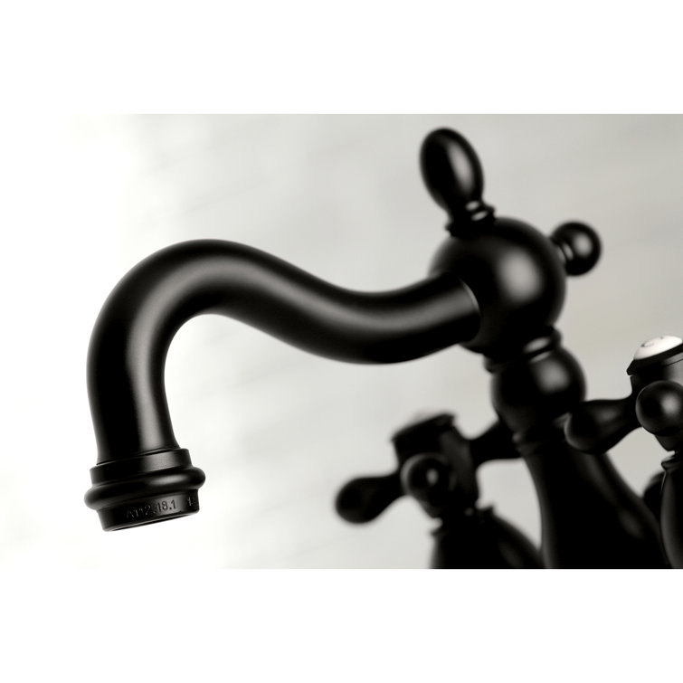 Matte Black Traditional 4-Inch Centerset Bathroom Faucet