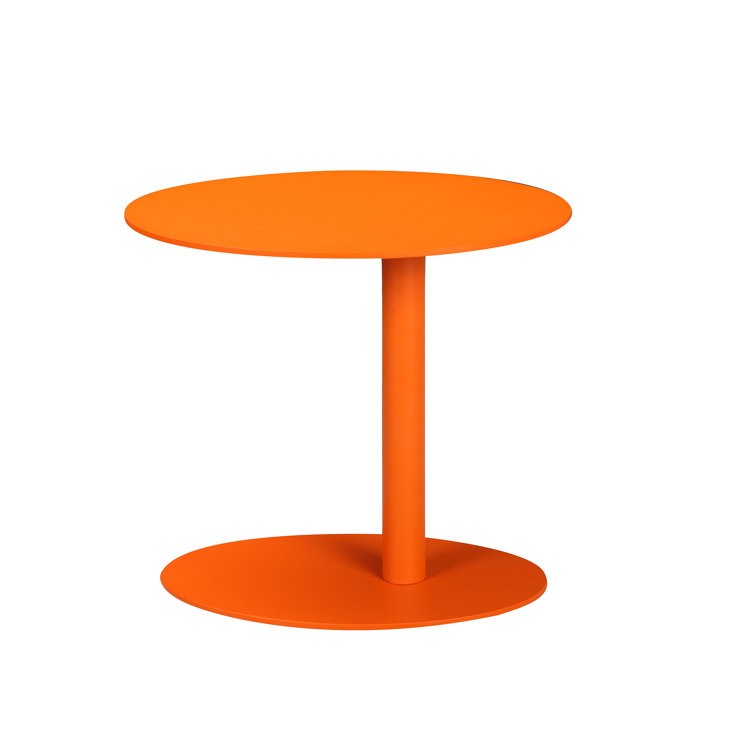 Bright Orange Aluminum Oval C-Table