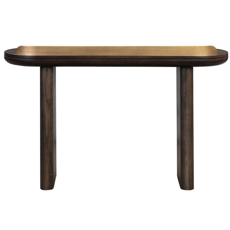 Bateman 48'' Brown Solid and MDF Wood Oval Console Table