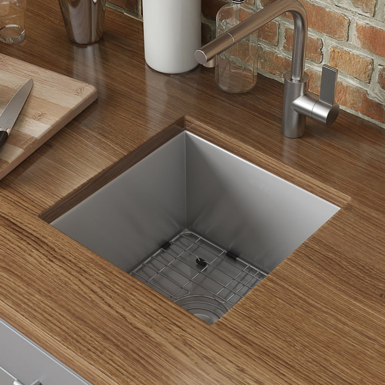 Ruvati 15" Stainless Steel Undermount Bar Prep Sink