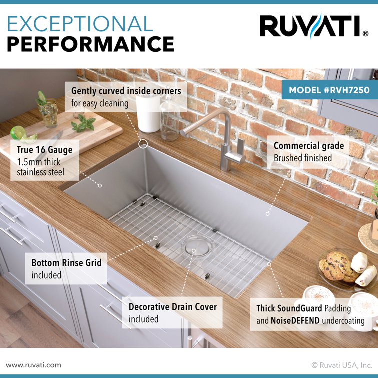 28-Inch Stainless Steel Drop-In Single Bowl Kitchen Sink