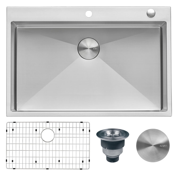 Ruvati 33" x 22" Stainless Steel Topmount Kitchen Sink with Satin Finish