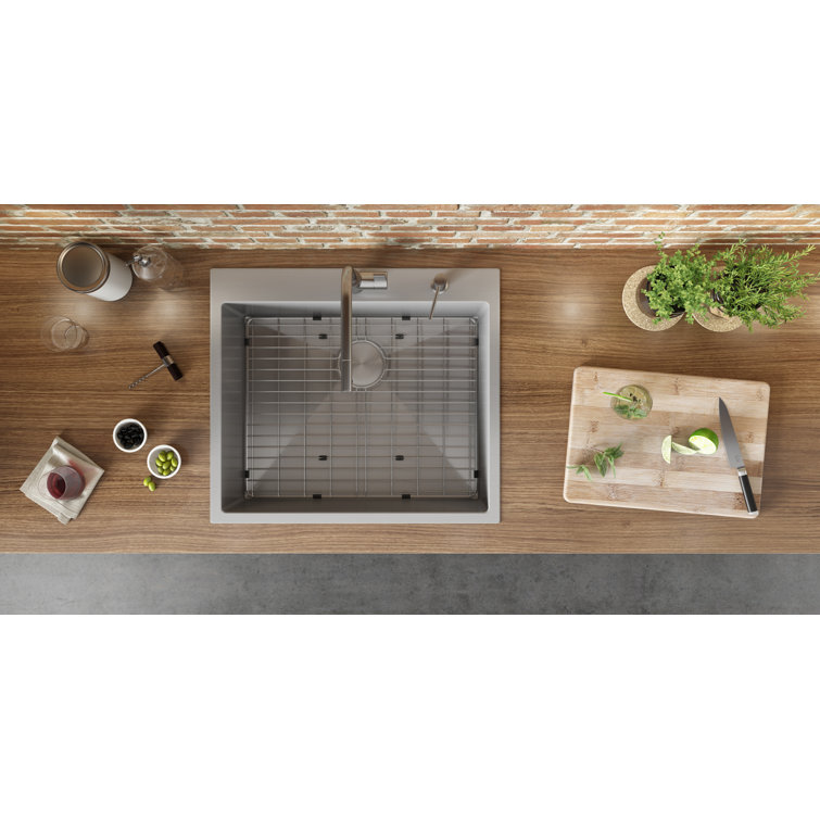 25-Inch Stainless Steel Single Bowl Drop-In Kitchen Sink