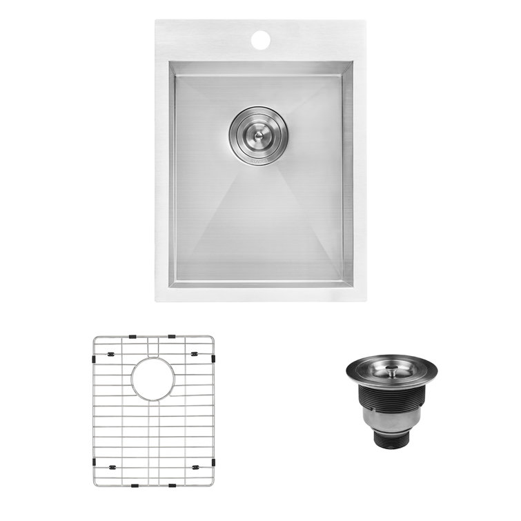 Ruvati 15 x 20 Inch Stainless Steel Drop-In Bar Prep Sink