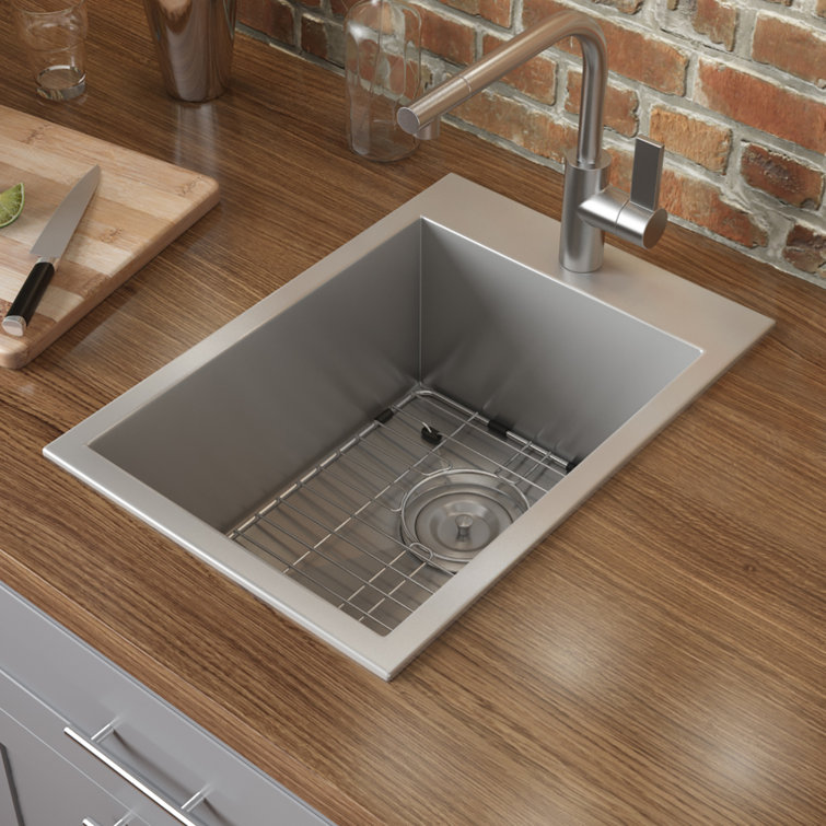 Ruvati 15 x 20 Inch Stainless Steel Drop-In Bar Prep Sink