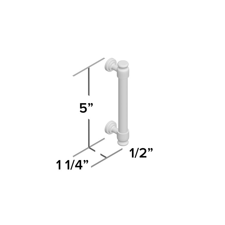 Satin Nickel Modern Bar Cabinet Pull with Mounting Hardware