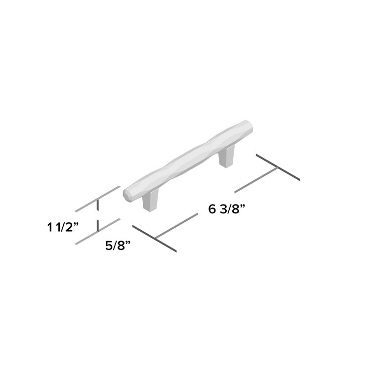 Champagne Bronze Modern Bar Pull with Mounting Hardware