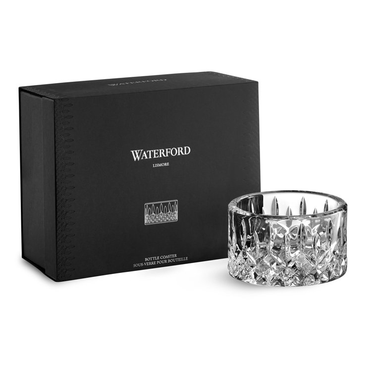 Elegant Lismore 5" Round Crystal Bottle Coaster