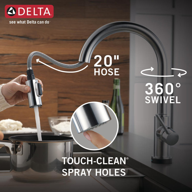 Stainless Steel Modern Pull-Down Kitchen Faucet with Spray