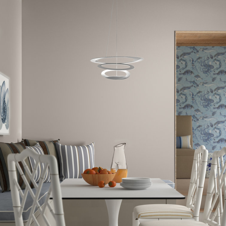 Elysian Large White Aluminum LED Pendant Light
