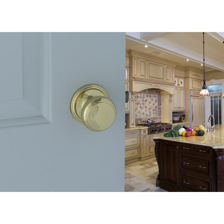 Polished Brass Colonial Style Passage Door Knob