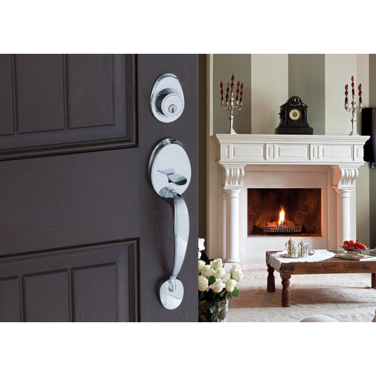 Polished Stainless Steel Single Cylinder Deadbolt Door Handleset