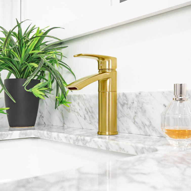 Ariana Brushed Gold Single-Handle Bathroom Faucet