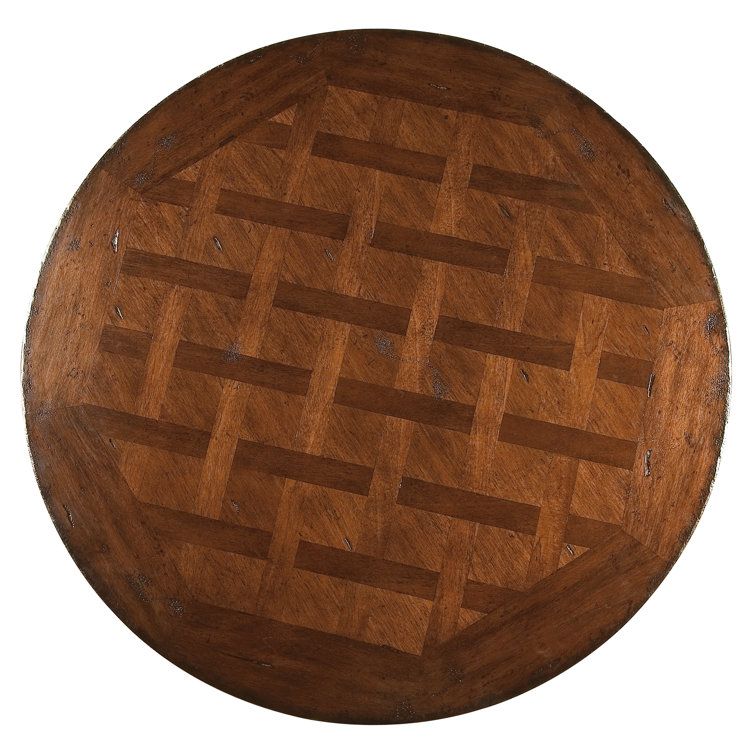 Traditional Havana 44" Round Brown Wood Casual Dining Table
