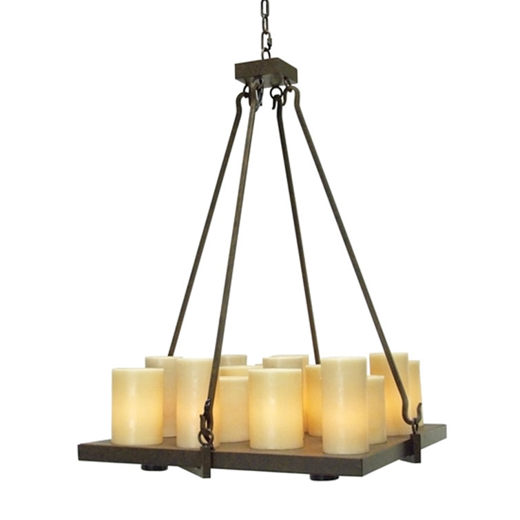 Cajun Spice Ivory Faux Candle 21-Light Statement Pendant