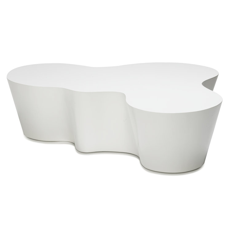 White Modern Sculptural Coffee Table
