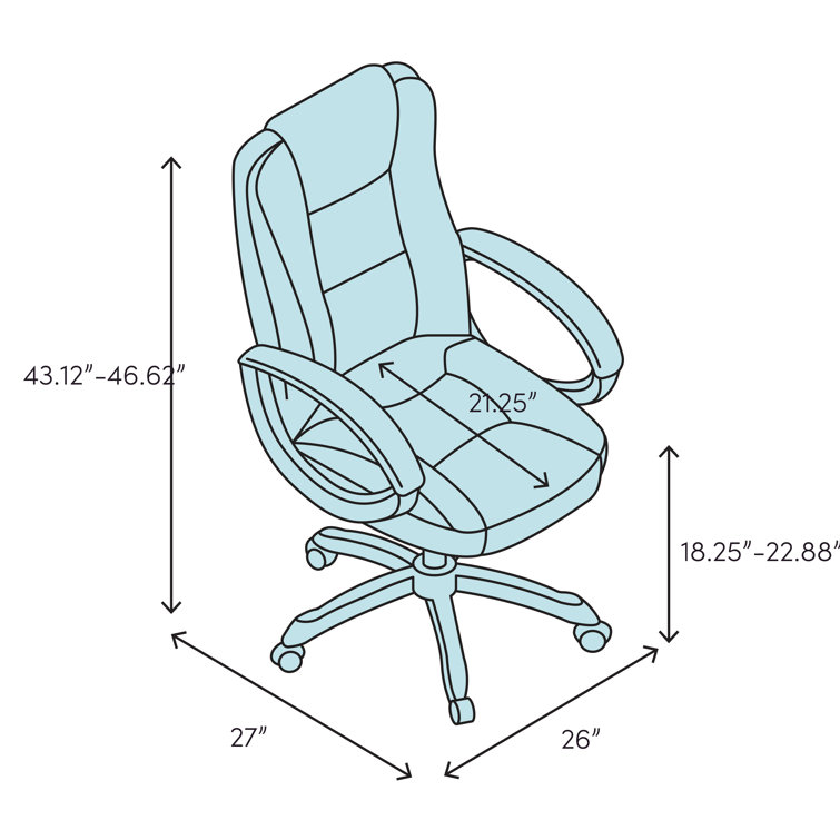 Black High-Back Leather Executive Swivel Chair
