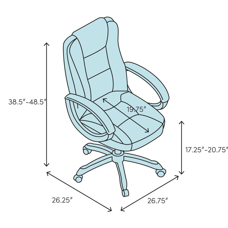 Burgundy High Back Ergonomic Leather Executive Chair