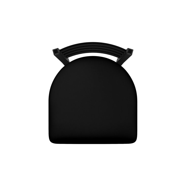 Jackie 25" Black Steel Counter Stool with Vinyl Seat