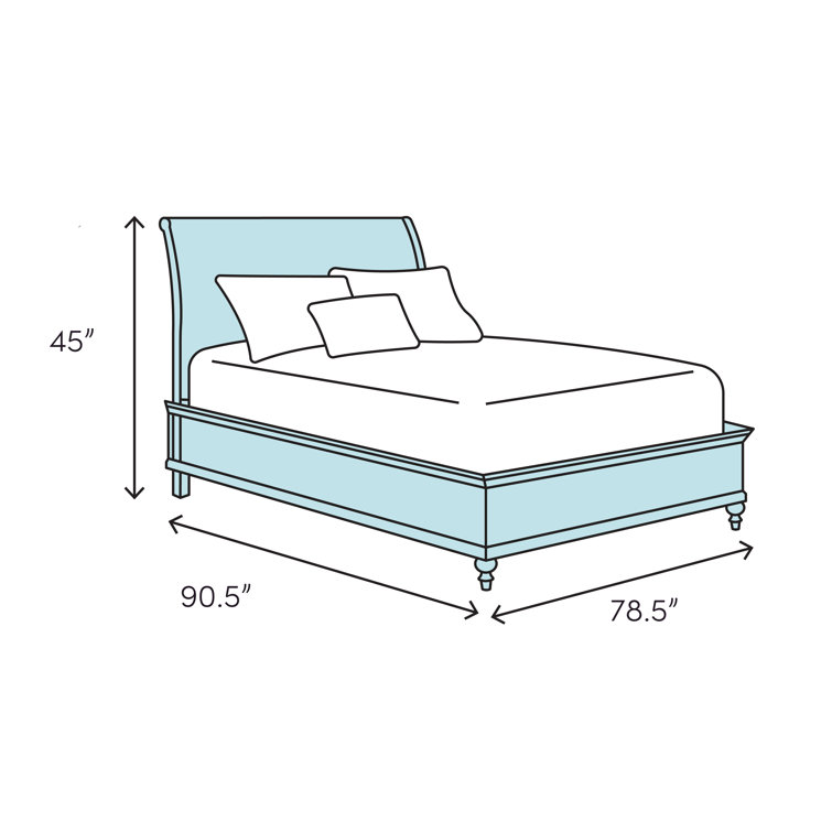 Saddle Cherry Solid Wood King Platform Bed with Headboard