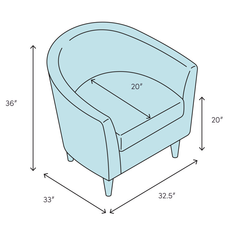 Contemporary Green 32.5" Polyester Stationary Chair