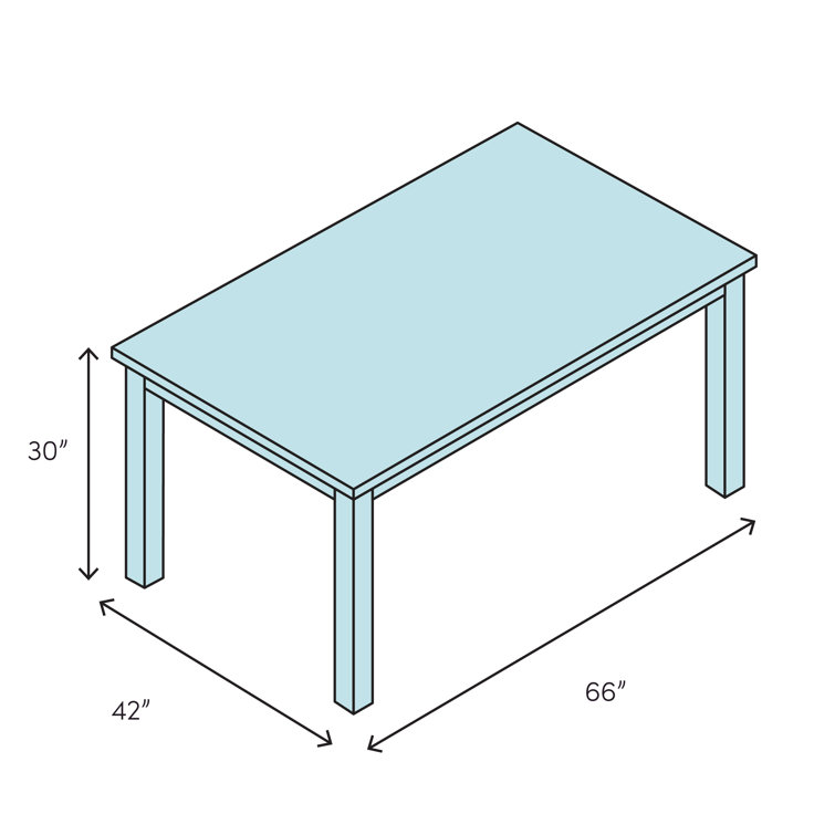 Saddle Cherry Solid Wood Extendable Dining Table, 42" W x 90" L