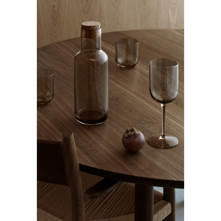 Fuum 9.5 oz. Gray Crystal White Wine Glassware Set