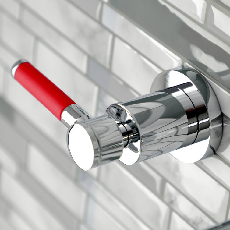Polished Chrome Two-Handle Wall Mount Bathroom Faucet