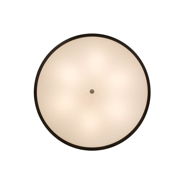 Nolan Timeless Bronze 6-Light Semi-Flush Mount with White Glass Diffuser