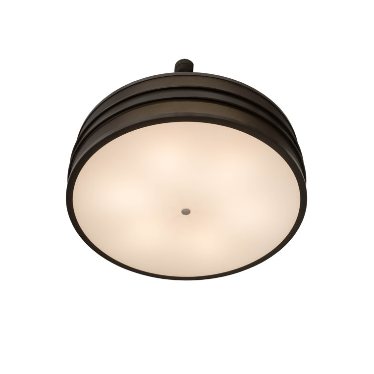 Nolan Timeless Bronze 6-Light Semi-Flush Mount with White Glass Diffuser