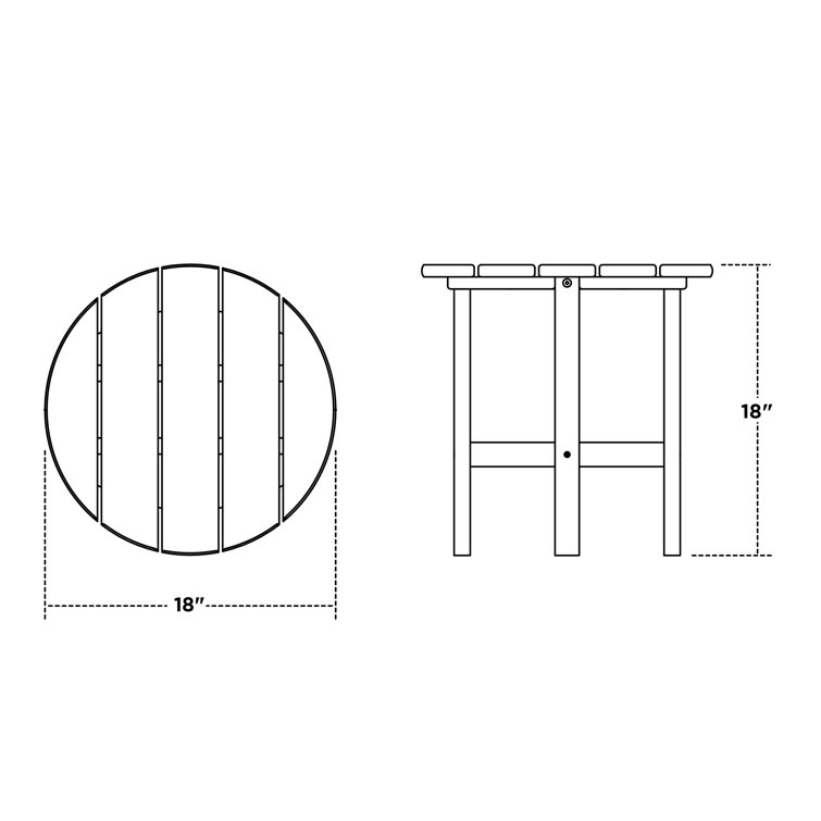 Teak Round 18" Outdoor Side Table