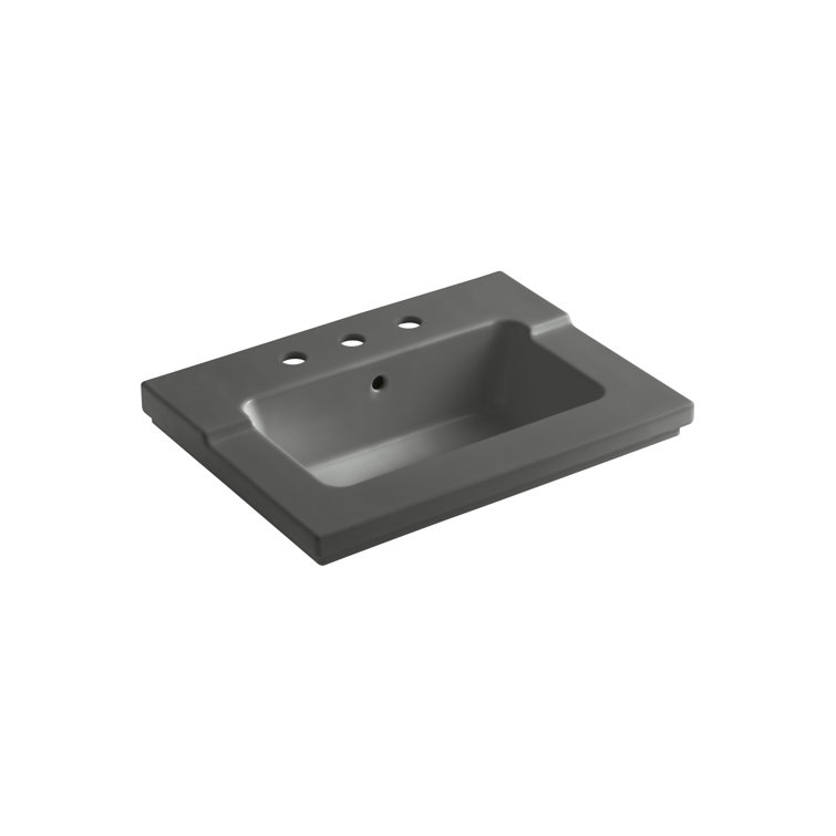 Tresham 25" White Ceramic Vanity Top with Integrated Sink