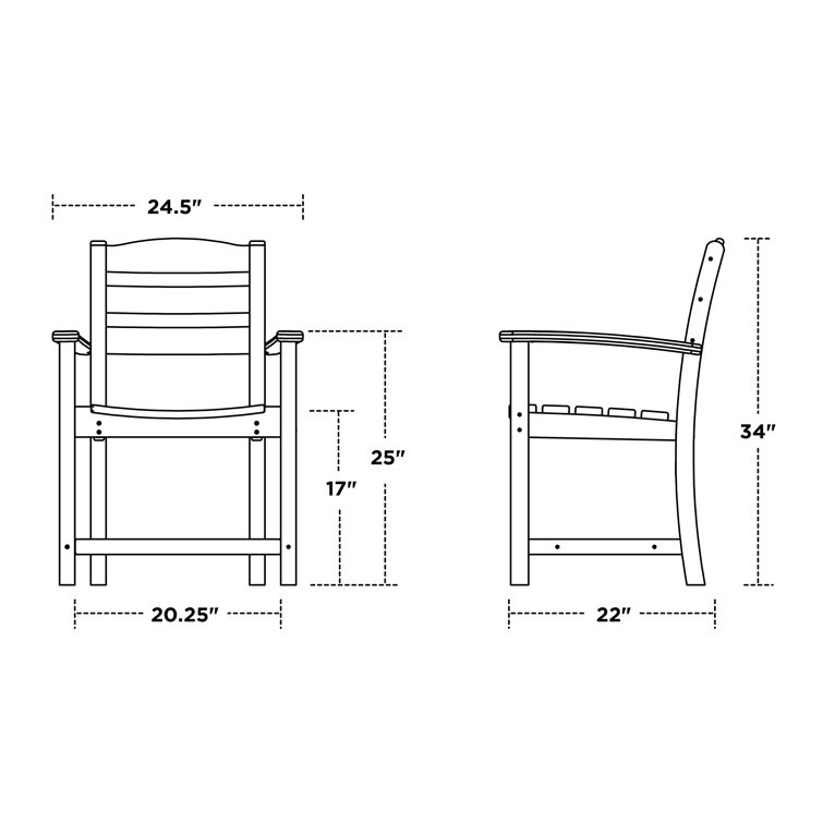 Lime Green All-Weather Polypropylene Dining Arm Chair