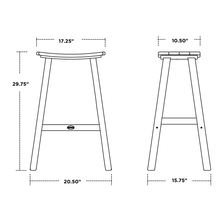 Sand Polywood 30" Saddle Bar Stool