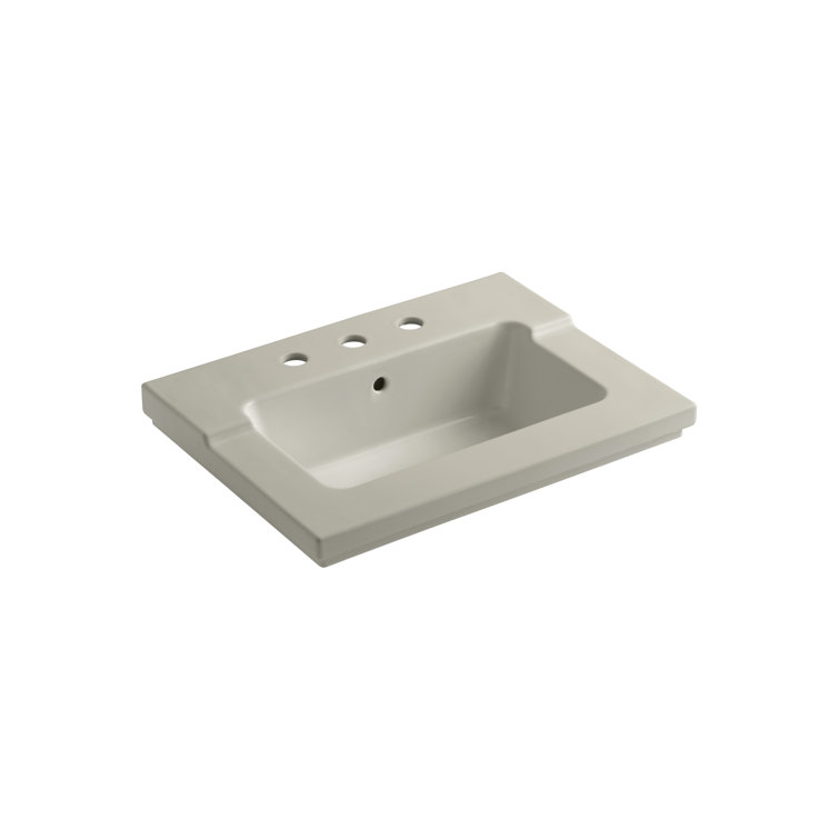 Tresham 25" White Ceramic Vanity Top with Integrated Sink