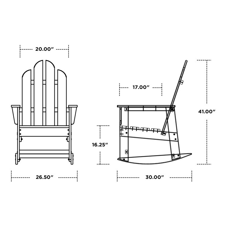 Lime Green Polywood Rocking Chair with Arms