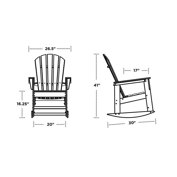 Teak High-Back Eco-Friendly Rocking Chair with Arms