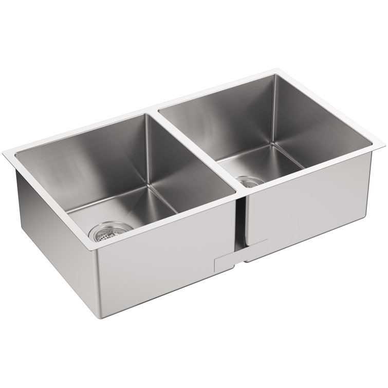Strive 32" Stainless Steel Double Bowl Undermount Kitchen Sink