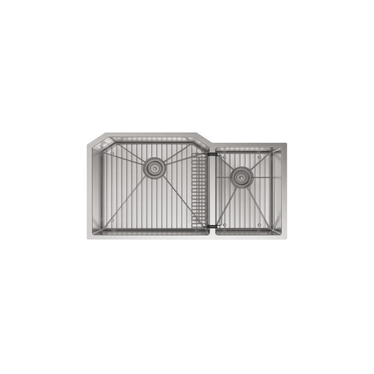 Strive 35.5" Stainless Steel Double Bowl Undermount Kitchen Sink
