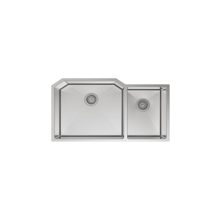 Strive 35.5" Stainless Steel Double Bowl Undermount Kitchen Sink