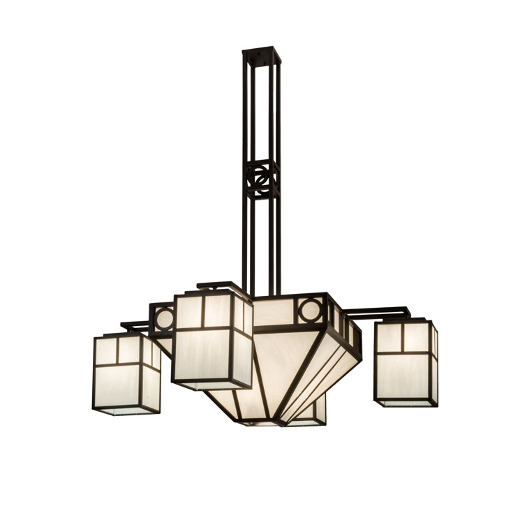 Oil Rubbed Bronze 9-Light Geometric LED Chandelier