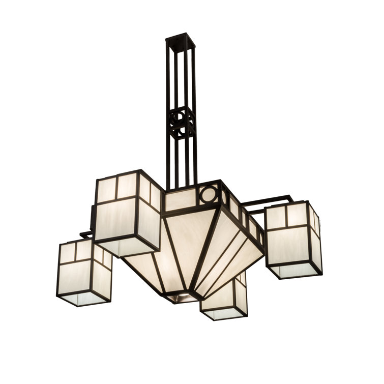 Oil Rubbed Bronze 9-Light Geometric LED Chandelier