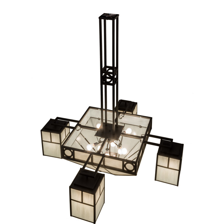 Oil Rubbed Bronze 9-Light Geometric LED Chandelier