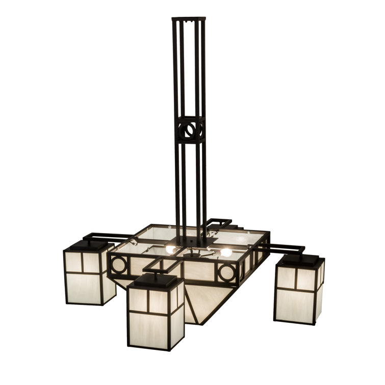 Oil Rubbed Bronze 9-Light Geometric LED Chandelier